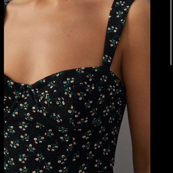 Anthropologie X Hutch Black Floral dress - Picture 9 of 14